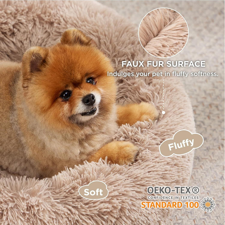 Why Your Pet Deserves the Indoor Solid Color Non-slip Round Fluffy Plush Pet Bed